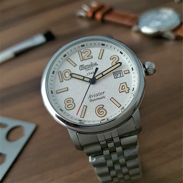 Reloj Mondia Italy - 1946 Aviator Automático - Caballero - Acero 316 L - 42 mm - Made in Italy