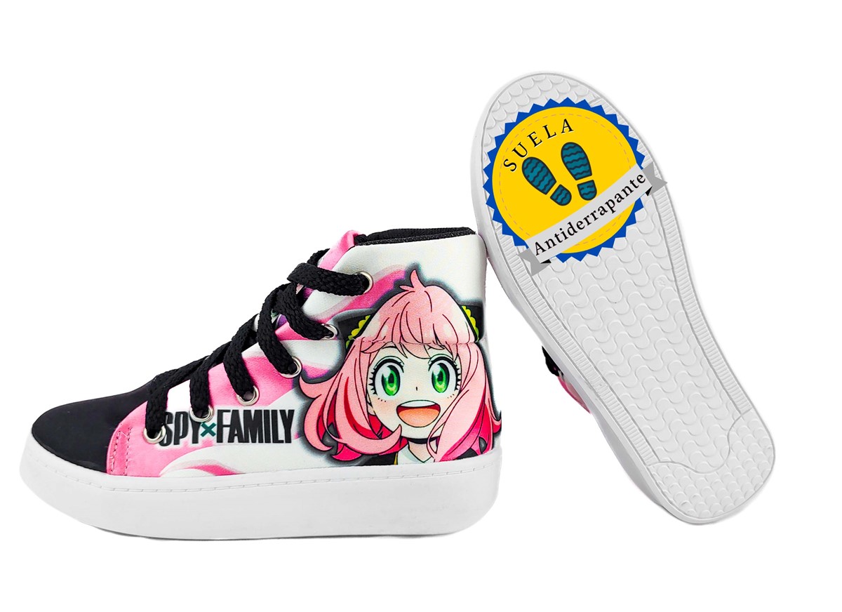 Tenis Niña Spy X Family Anime Anya Forger 712-rna Rosa.