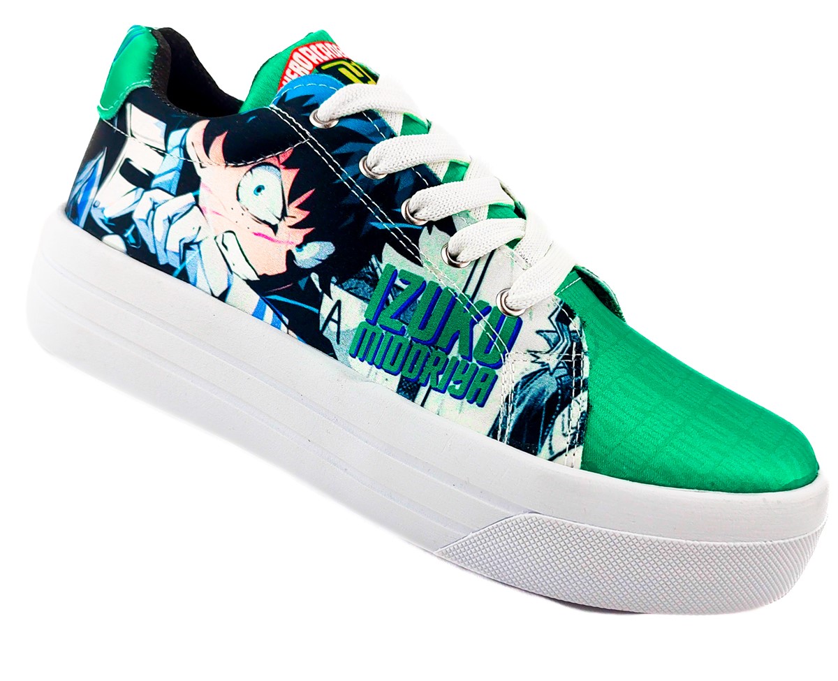Tenis Izuku Midoriya My Hero Academia Anime 445-2-vi Verde.