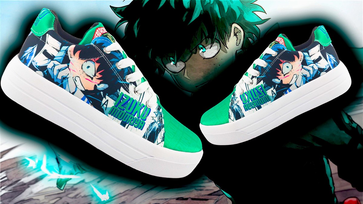 Tenis Izuku Midoriya My Hero Academia Anime 445-2-vi Verde.