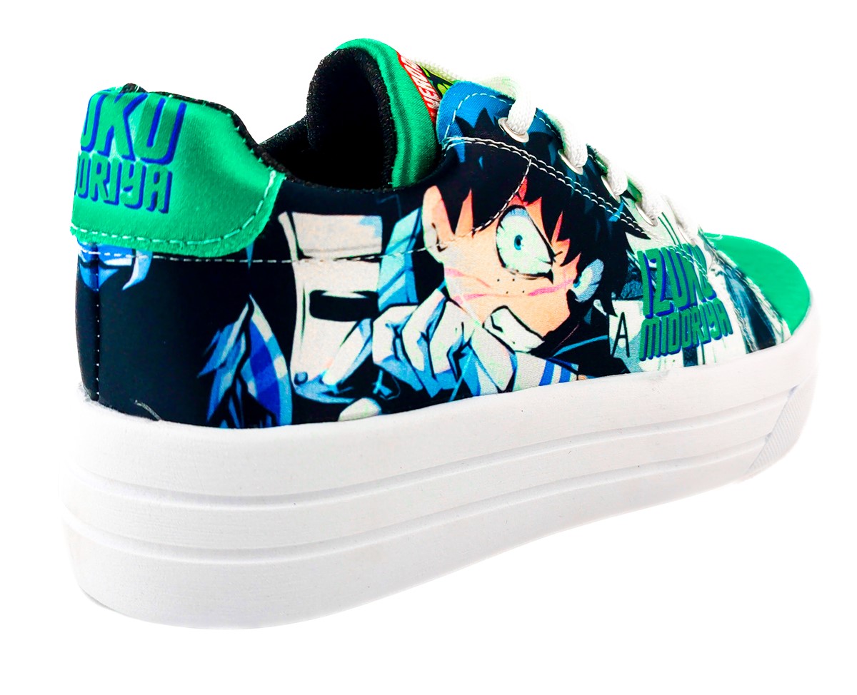 Tenis Izuku Midoriya My Hero Academia Anime 445-2-vi Verde.