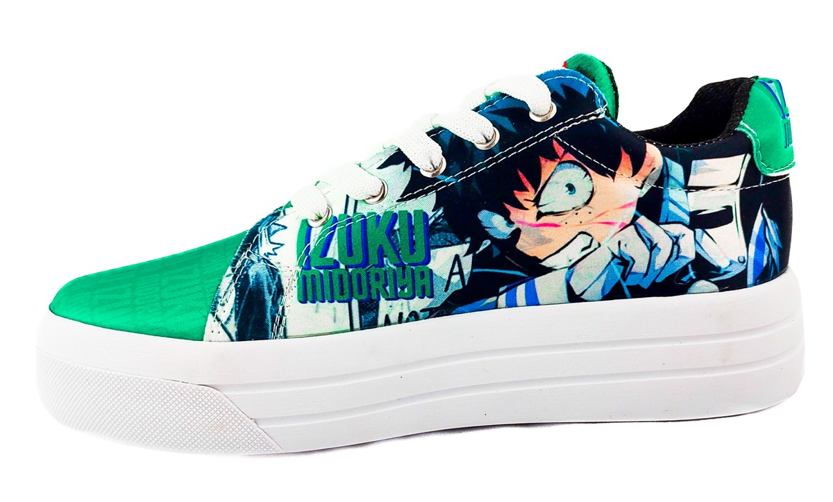 Tenis Izuku Midoriya My Hero Academia Anime 445-2-vi Verde.