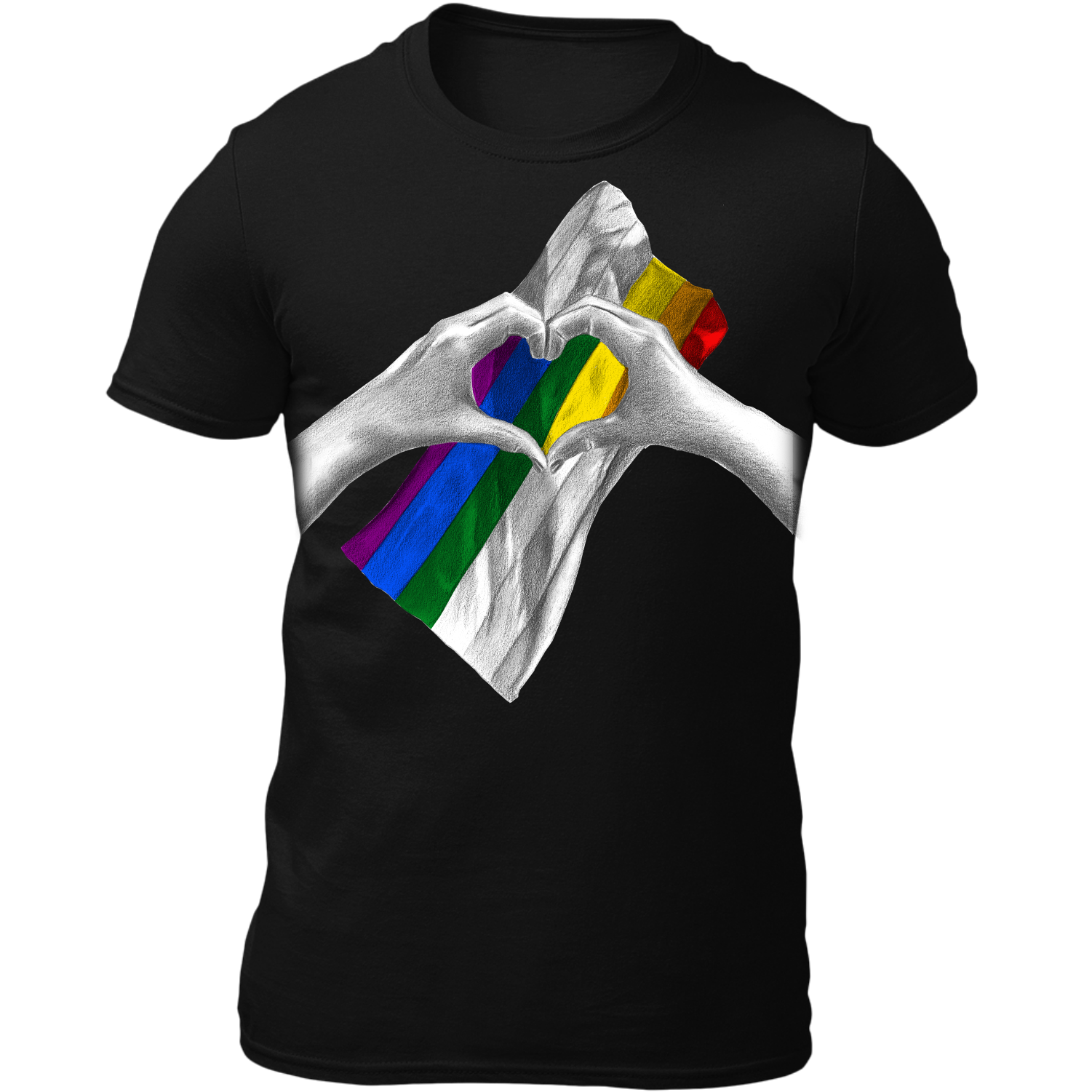 Playera Hombre Orgullo Lgbt Gay Love Pride Corazón Arcoiris San Valentín 14 de febrero