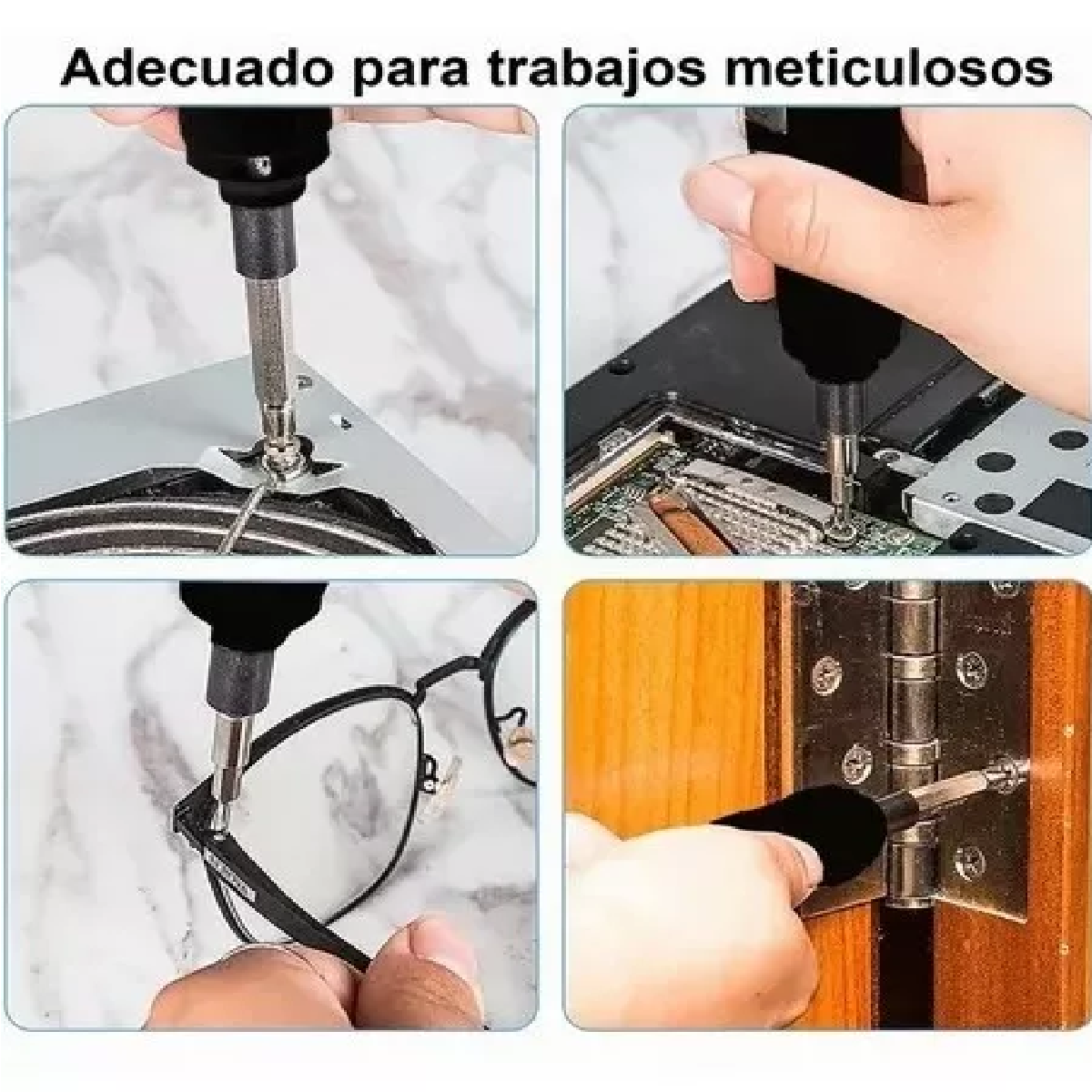 Set Mini Destornillador Eléctrico Inalámbrico Usb 3.7v 33pcs