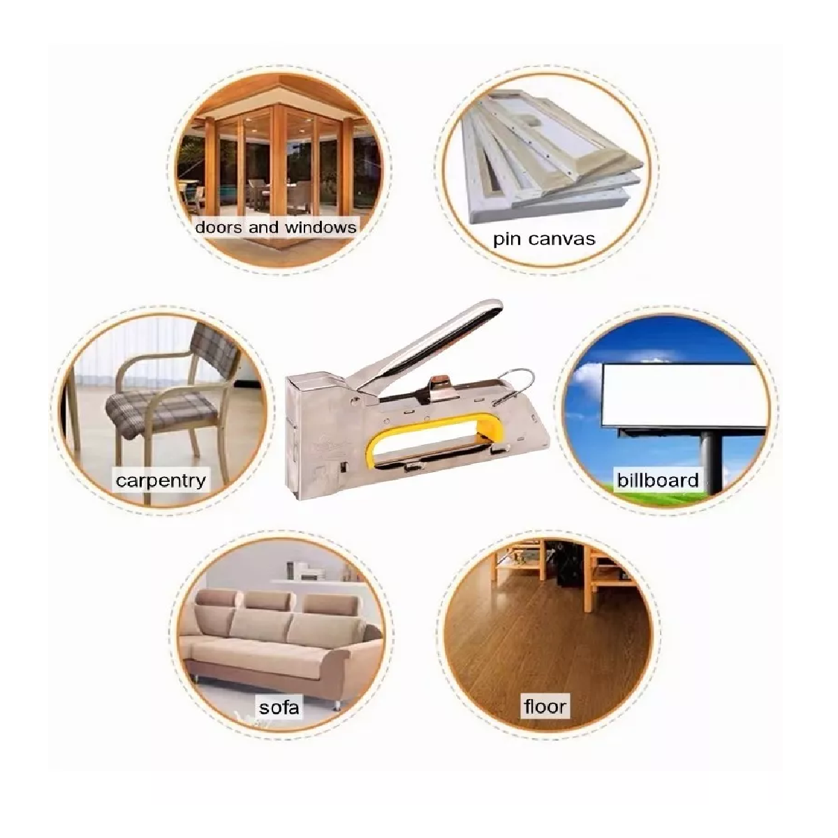 Engrapadora Tipo Pistola Para Tapiceria Con 12000 Grapas