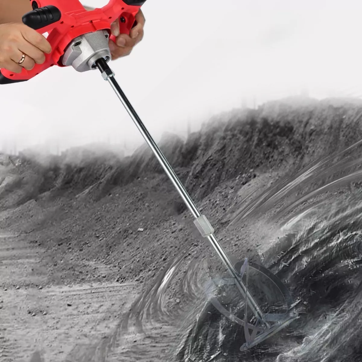 Mezclador De Cemento Eléctrico De 2600w, 110v Ca