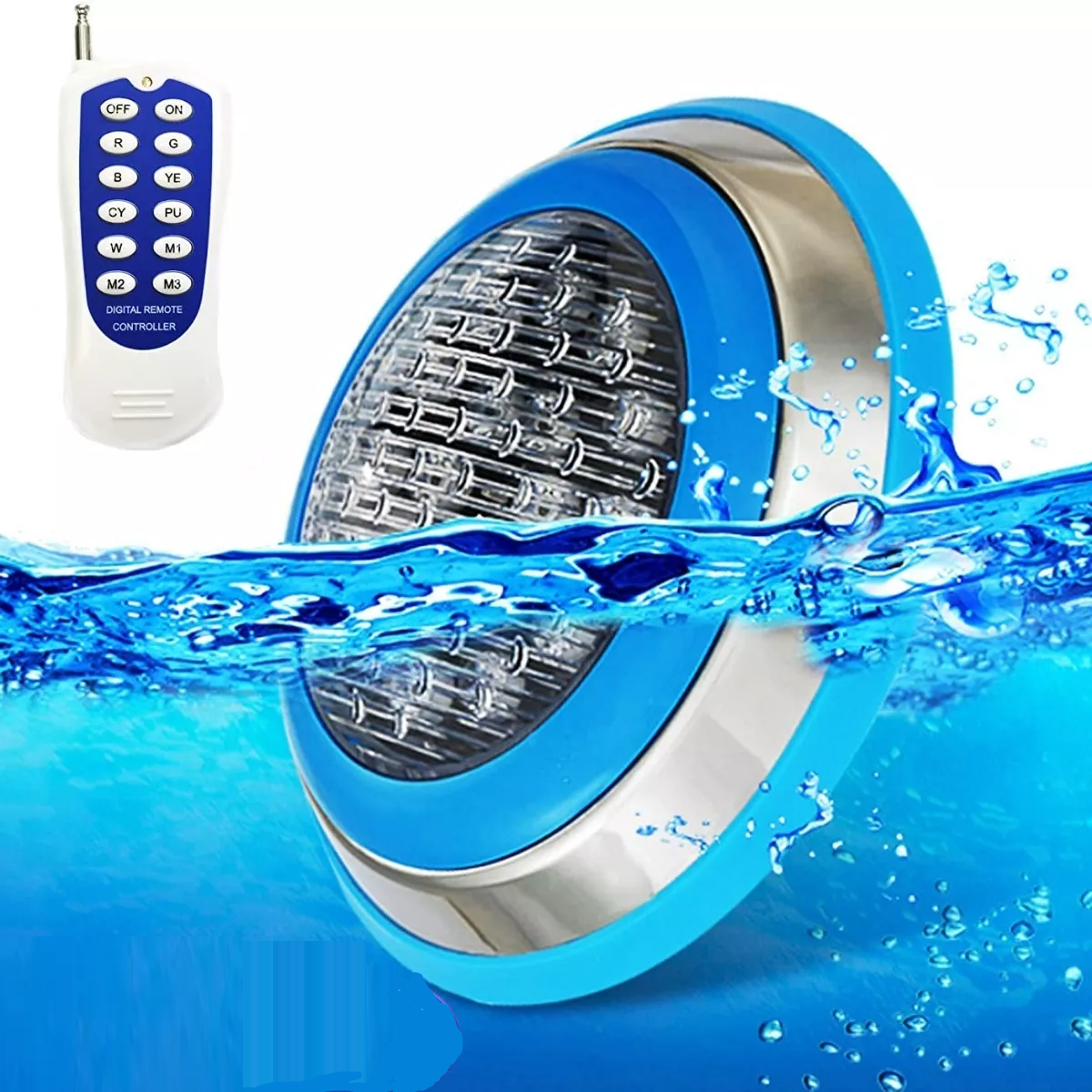 Lámpara Sumergible Iluminación Alberca Rgb Ip68 324 Led