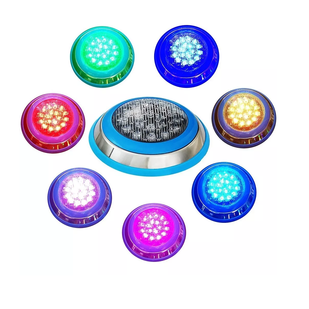 Lámpara Sumergible Iluminación Alberca Rgb Ip68 324 Led