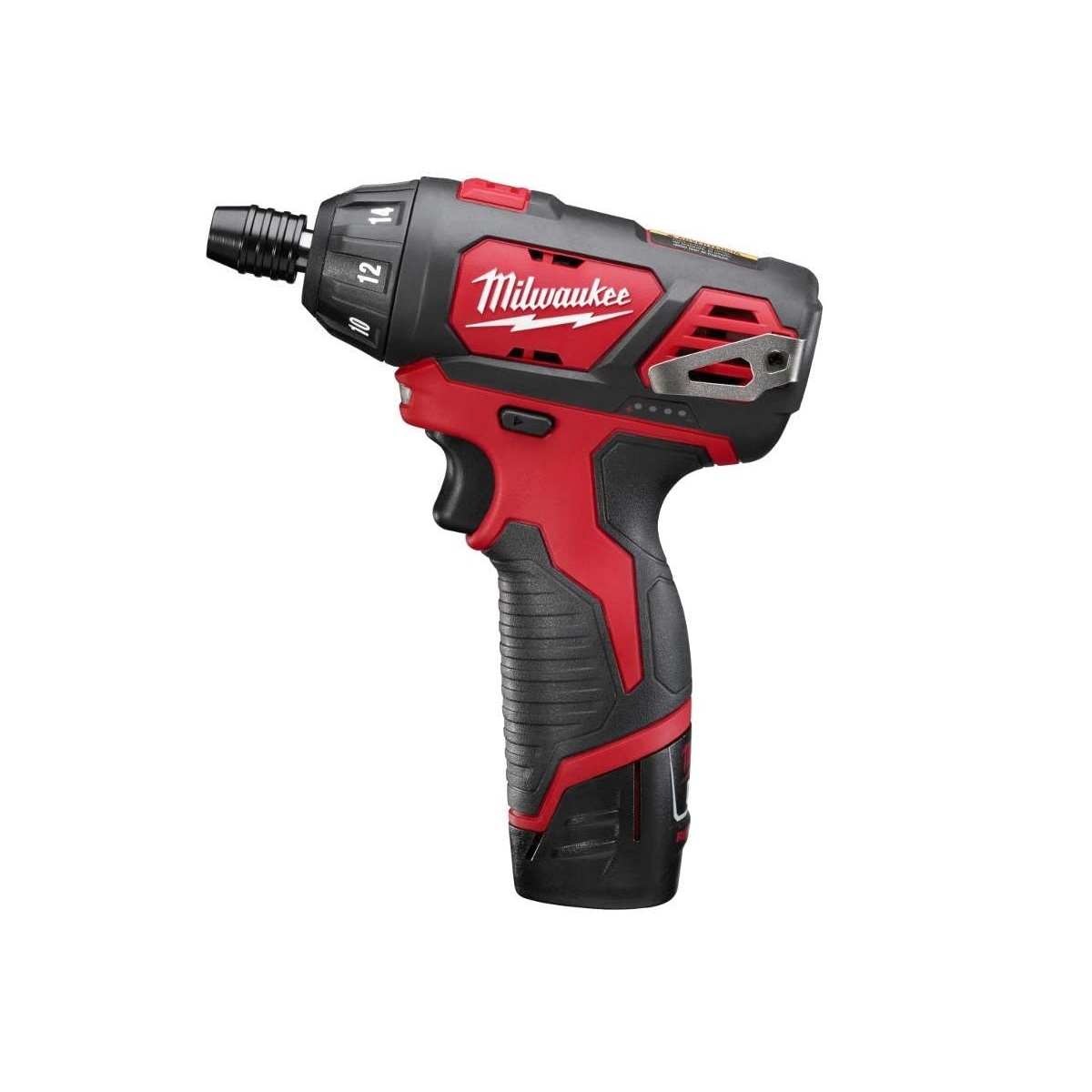 Kit de Destornillador Hexagonal M12 Milwaukee 2401-22 Batería 12 V Ion de Litio, 1/4 Pulgadas