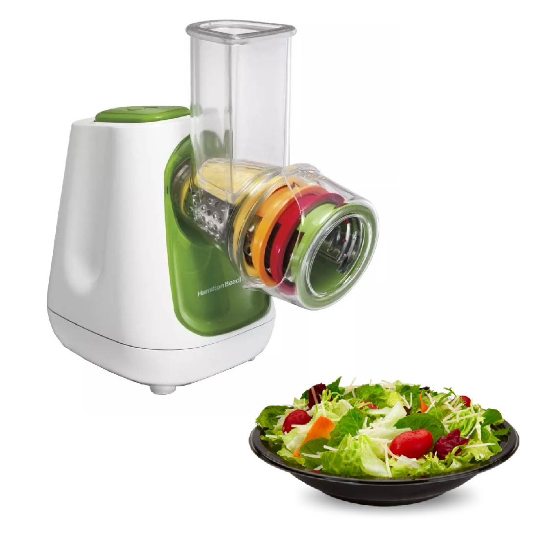 PROCESADOR DE ALIMENTOS 4 CONOS DE CORTE BLANCO HAMILTON BEACH