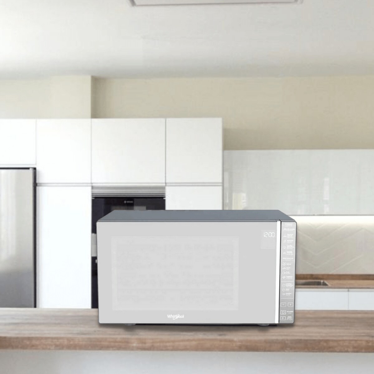 HORNO MICROONDAS 1.1P3 SILVER ACABADO ESPEJO WHIRLPOOL