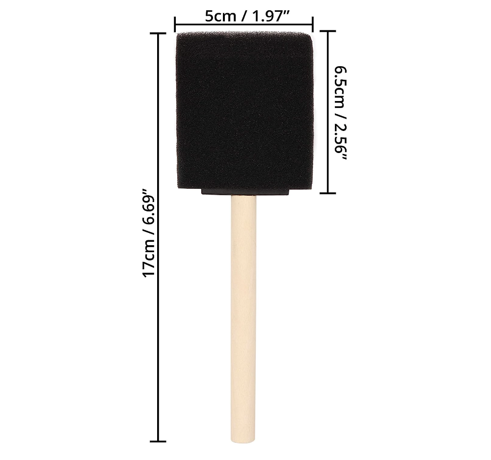 Pinceles de Esponja para Pintar Acrílico, Esmalte, Tintes y Acuarela - Esponja Pintura para Manualidades