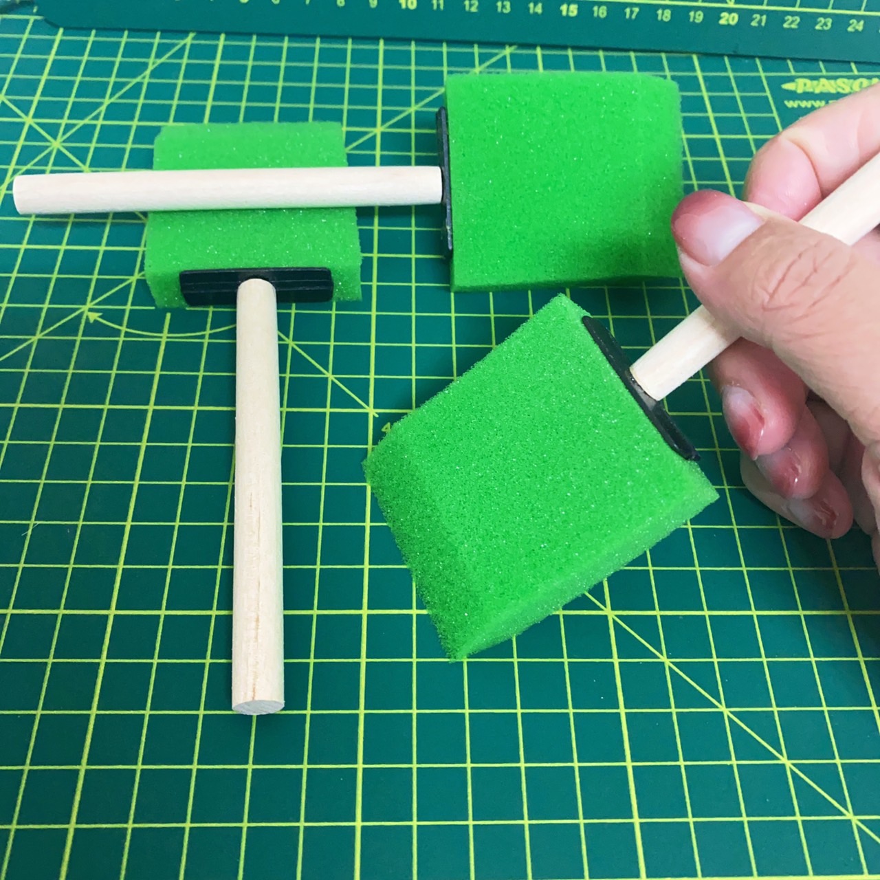 Pinceles de Esponja para Pintar Acrílico, Esmalte, Tintes y Acuarela - Esponja Pintura para Manualidades