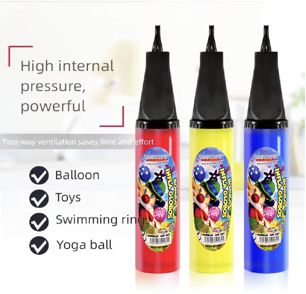 Inflador Hinchador Globos de Forma Manual, Bomba de Aire a Mano para Globos para Decoración de Bodas, Fiestas, Cumpleaños y Eventos Festivo