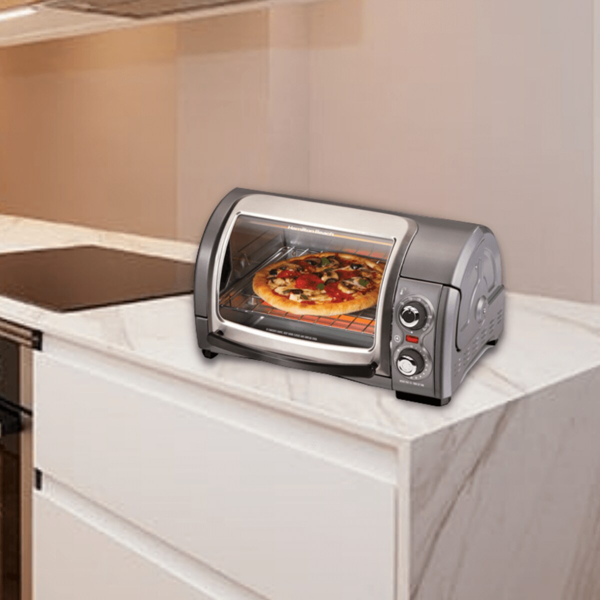 HORNO TOSTADOR 4 REBANADAS SILVER  HAMILTON BEACH