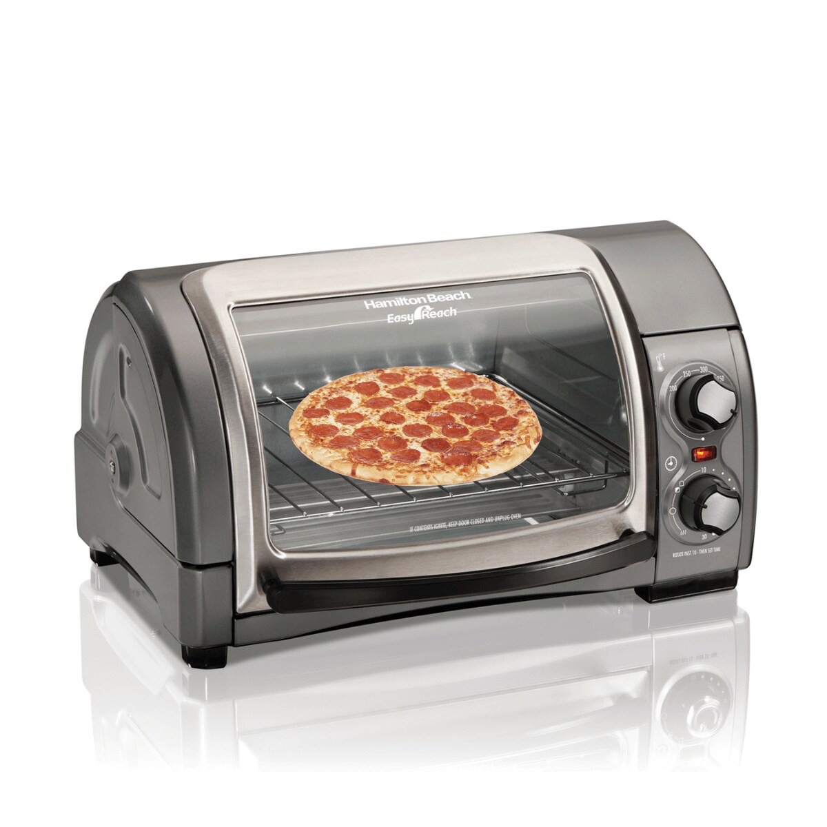 HORNO TOSTADOR 4 REBANADAS SILVER  HAMILTON BEACH