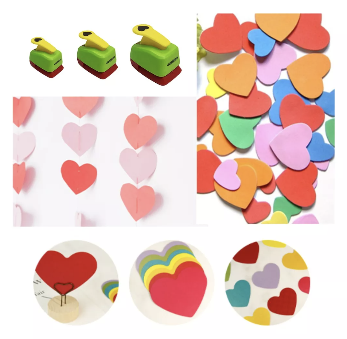 3 Perforadoras Corazon Para Foamy Manualidad Diy 16,25,50mm