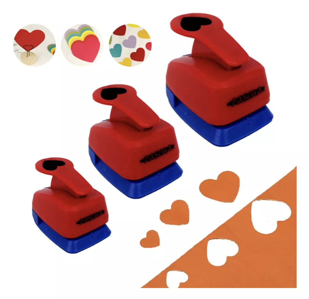 3 Perforadoras Corazon Para Foamy Manualidad Diy 16,25,50mm
