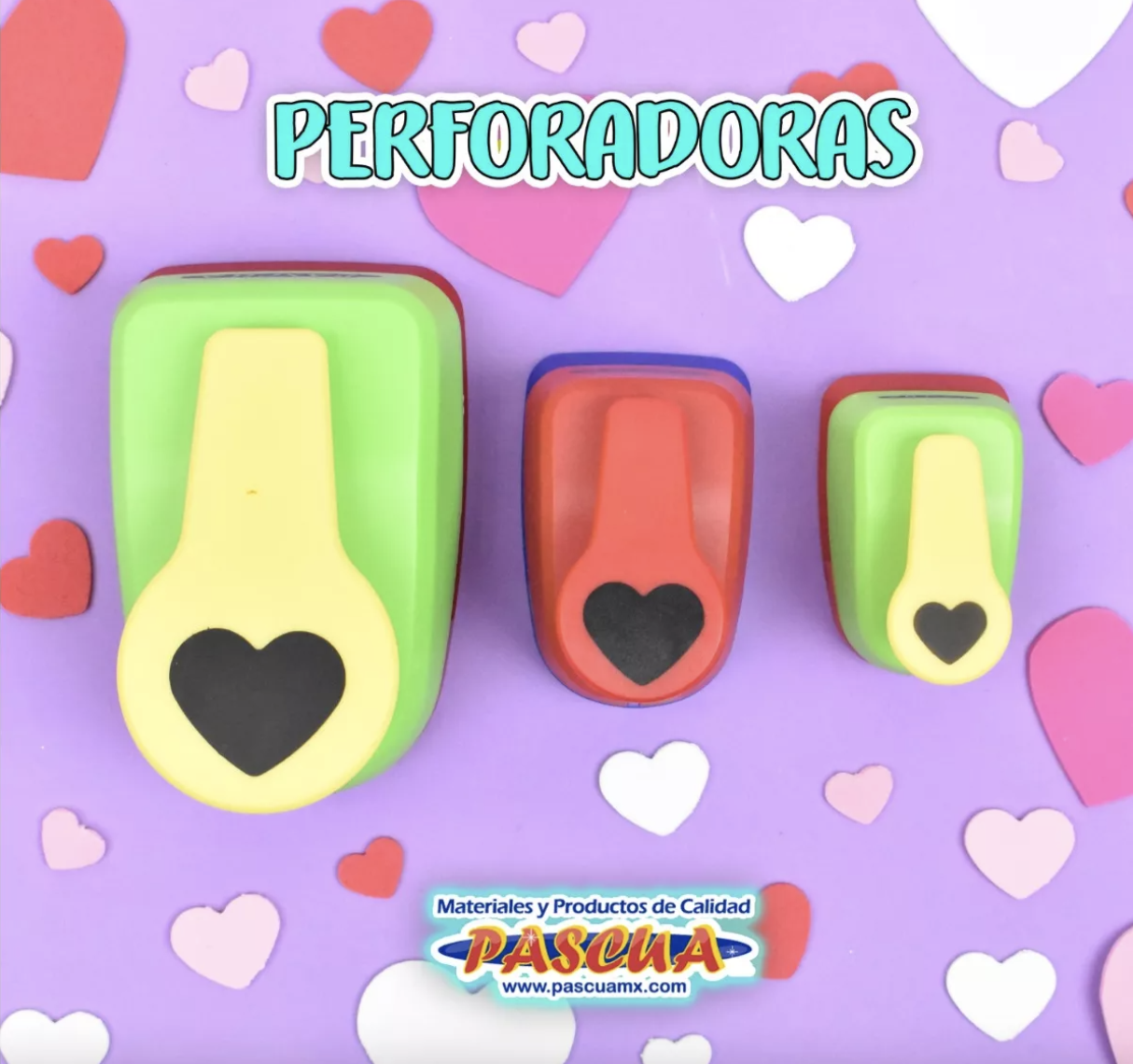 3 Perforadoras Corazon Para Foamy Manualidad Diy 16,25,50mm