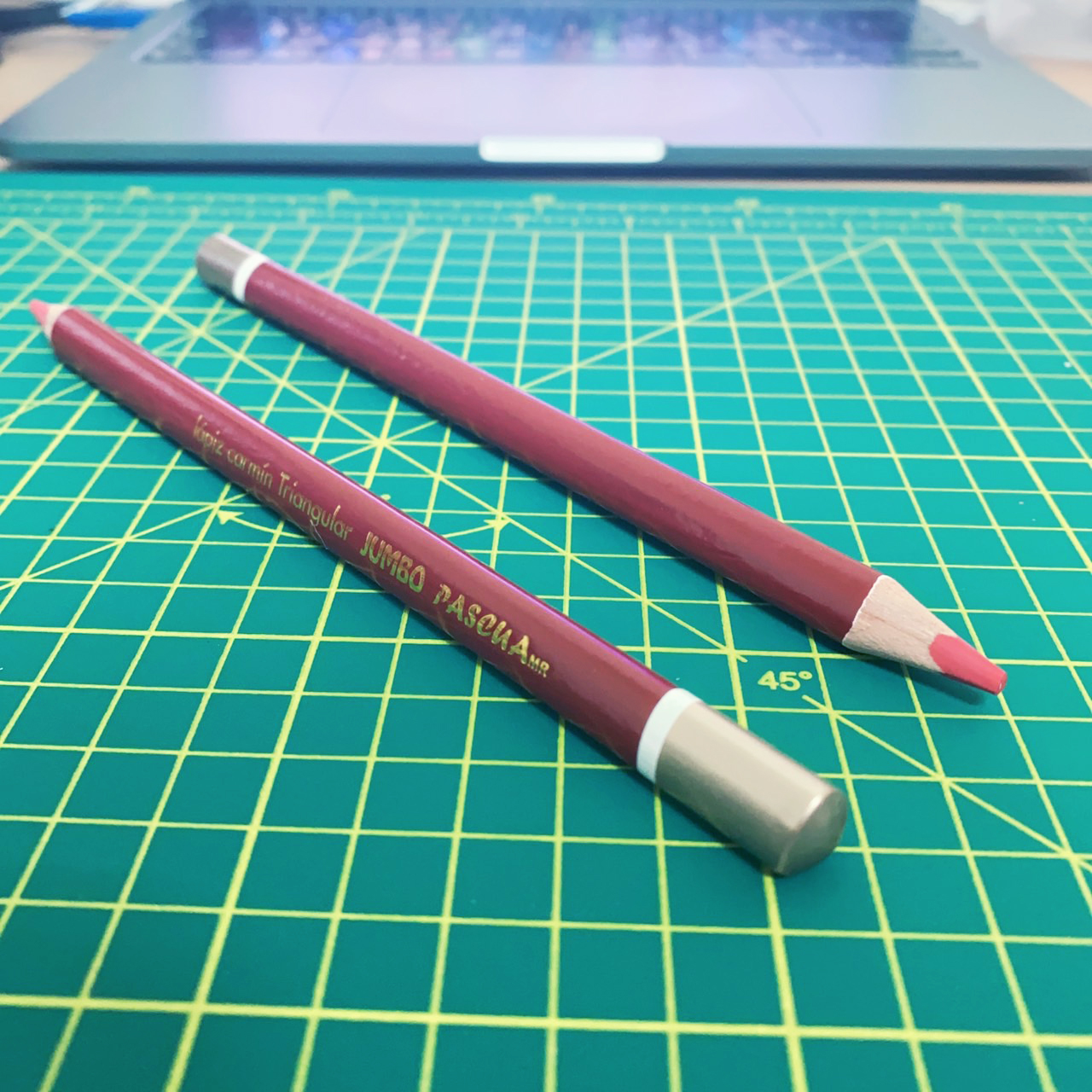 Lapiz Carmin Jumbo Triangular, 10 Lápices Ergonómico para escuela oficina y el hogar manualidad, no tóxico