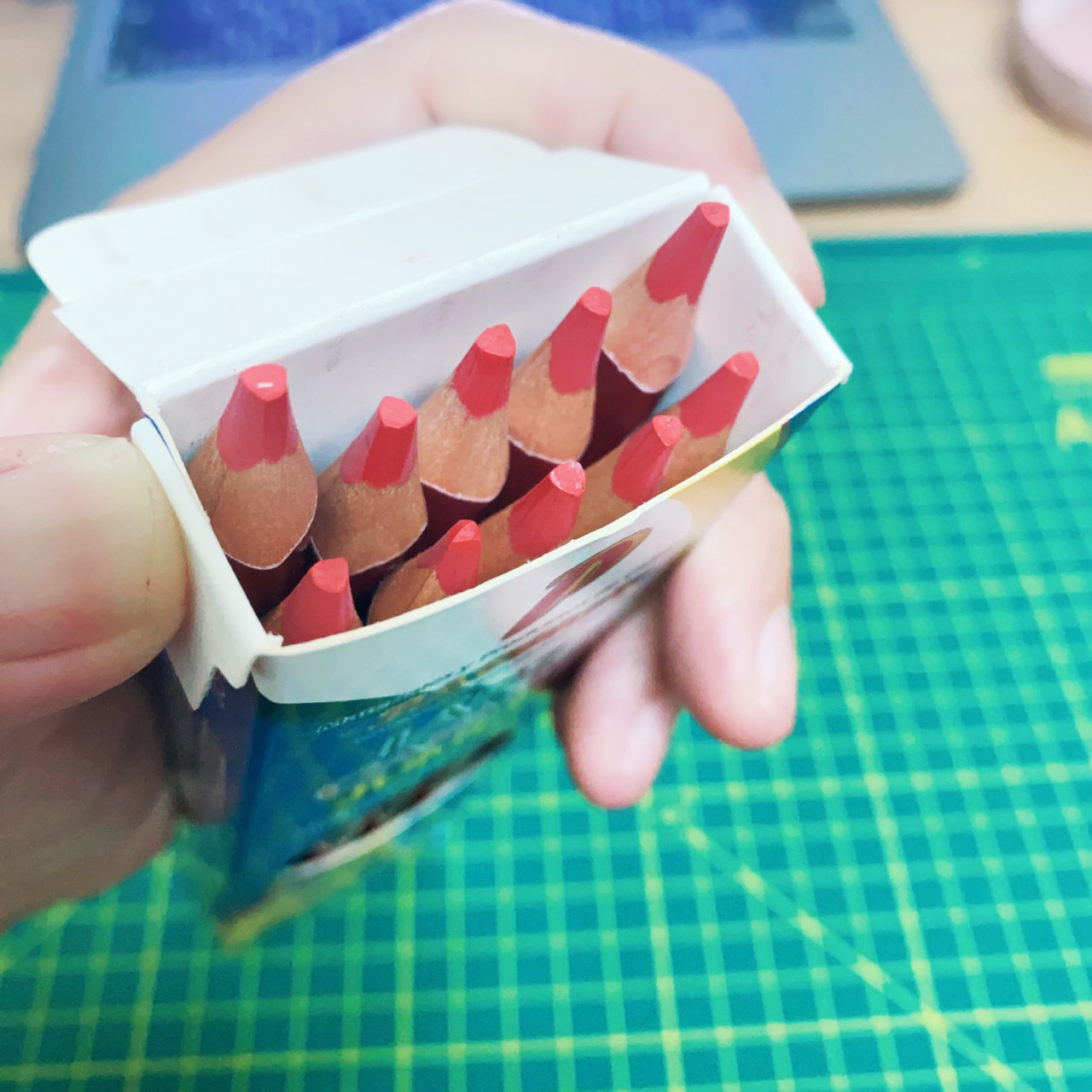 Lapiz Carmin Jumbo Triangular, 10 Lápices Ergonómico para escuela oficina y el hogar manualidad, no tóxico