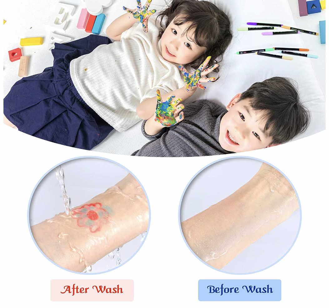 Marcadores de Textil para Ropa, Zapatos, Sombrero, Bolsa de Lona Rotuladores de Tela 10 pzas