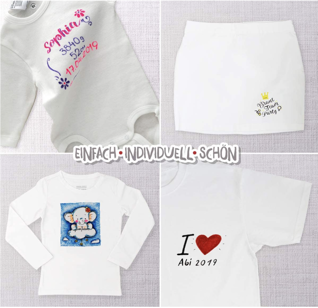 Marcadores de Textil para Ropa, Zapatos, Sombrero, Bolsa de Lona Rotuladores de Tela 10 pzas