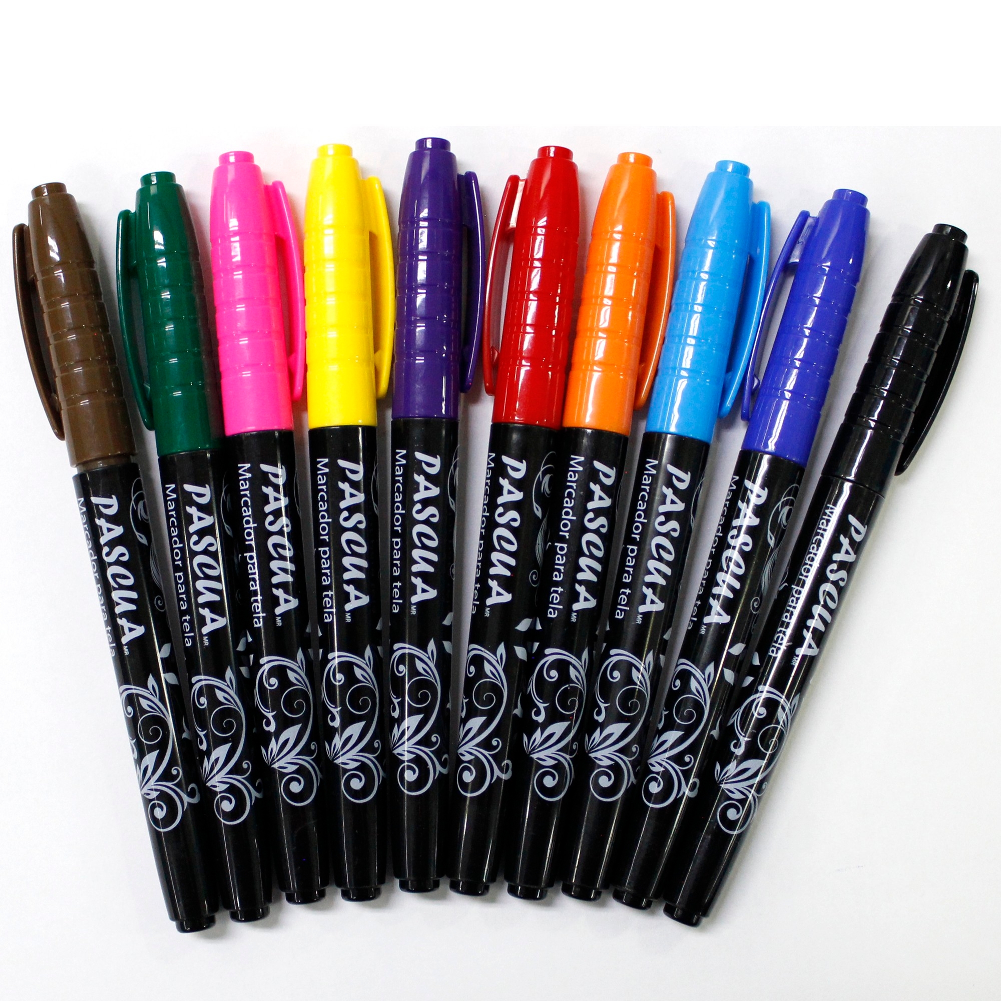 Marcadores de Textil para Ropa, Zapatos, Sombrero, Bolsa de Lona Rotuladores de Tela 10 pzas