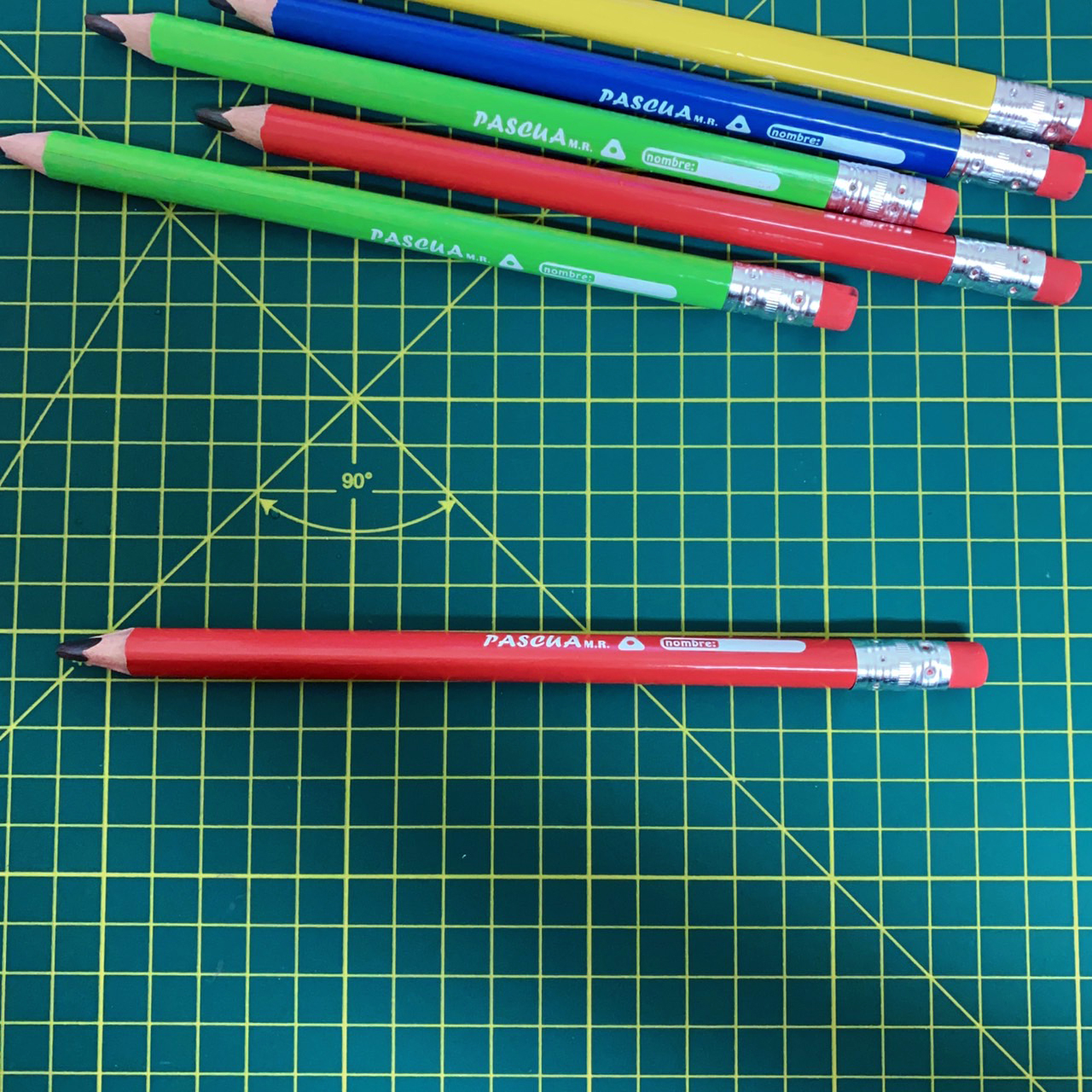 Lápices Jumbo Entrenador Triangulares 2HB, Caja de 6, Con Goma, Útiles Escolares Para Diestros y Zurdos