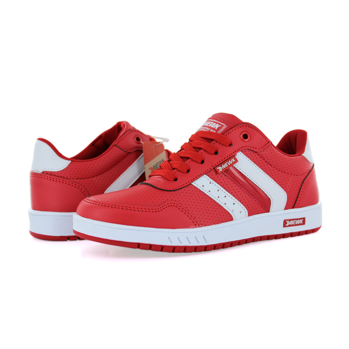 Tenis Newk Hombre Mujer Línea Zaprope Color Rojo Blanco