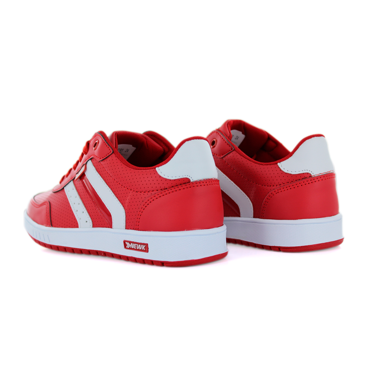 Tenis Newk Hombre Mujer Línea Zaprope Color Rojo Blanco