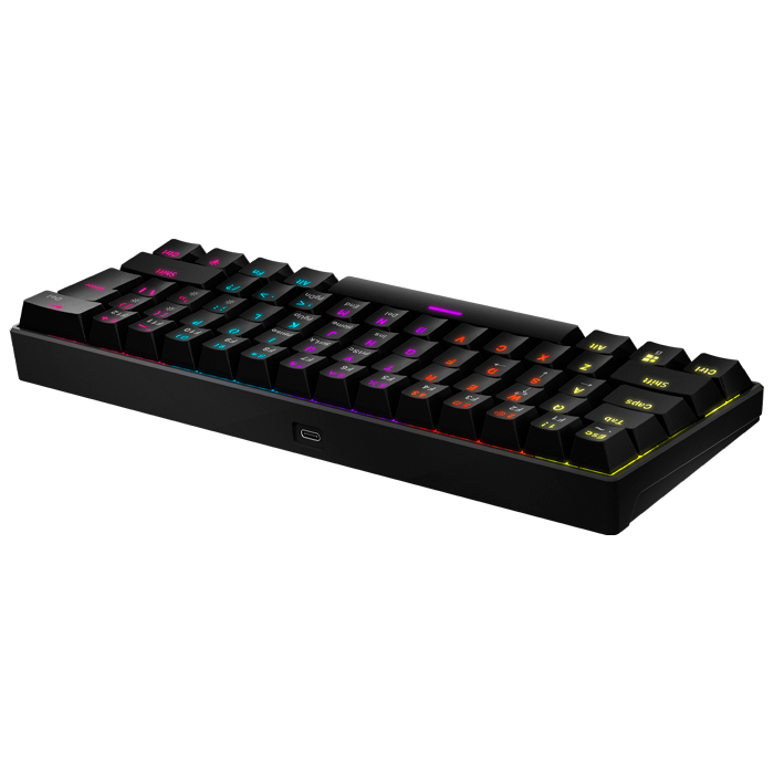 Teclado Gamer Mecanico XPG SUMMONER MINI Switch Blue RGB USB Negro SUMMONERMINI61BL-BKCES 