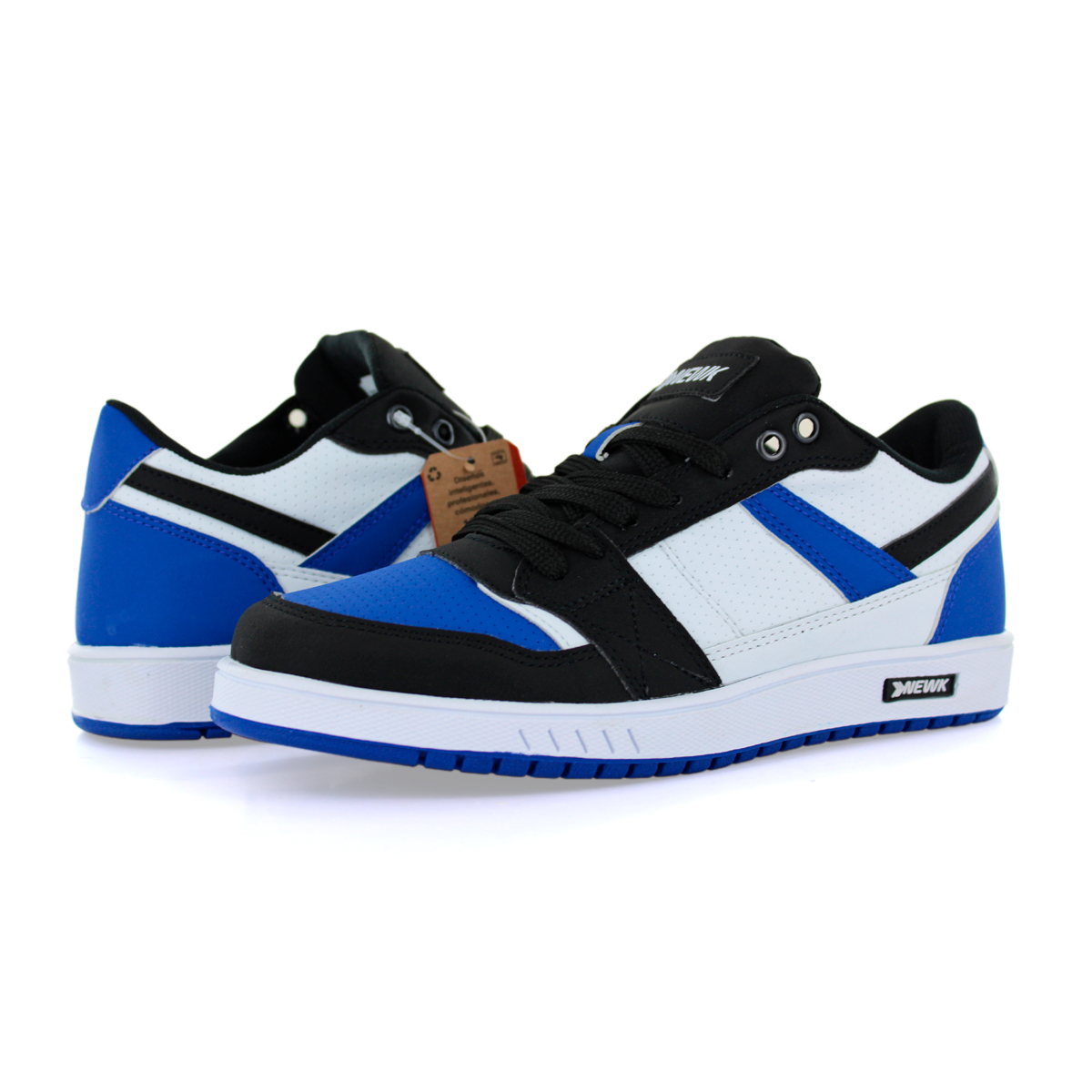 Tenis Newk Hombre Mujer Línea Dudley Color Azul Negro Blanco