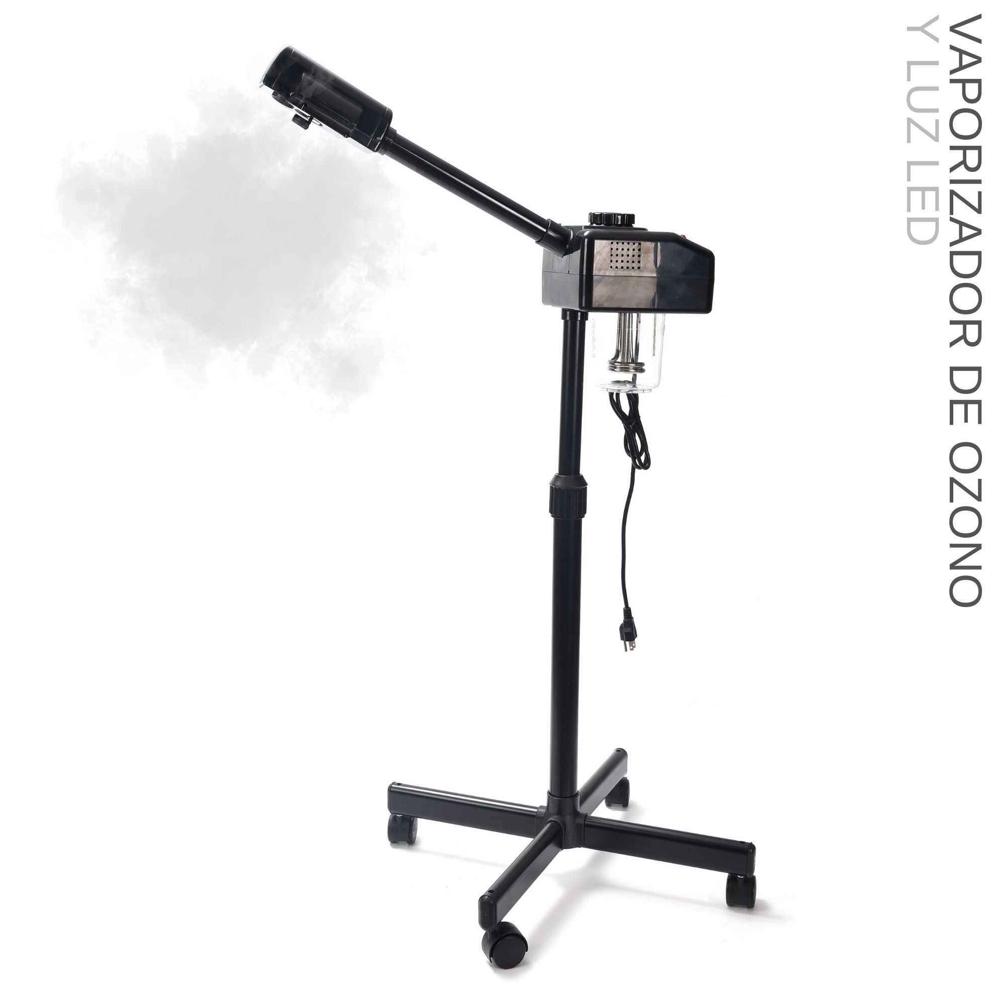 Vaporizador Facial de Ozono Luz Spa Estetica Barberia Negro