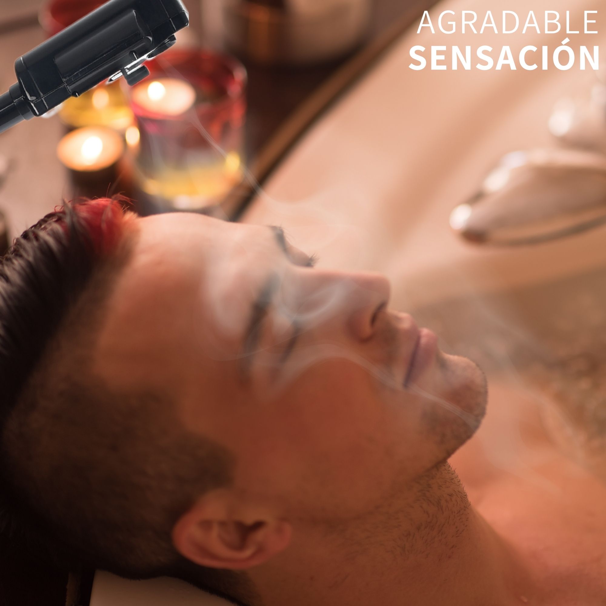 Vaporizador Facial de Ozono Luz Spa Estetica Barberia Negro