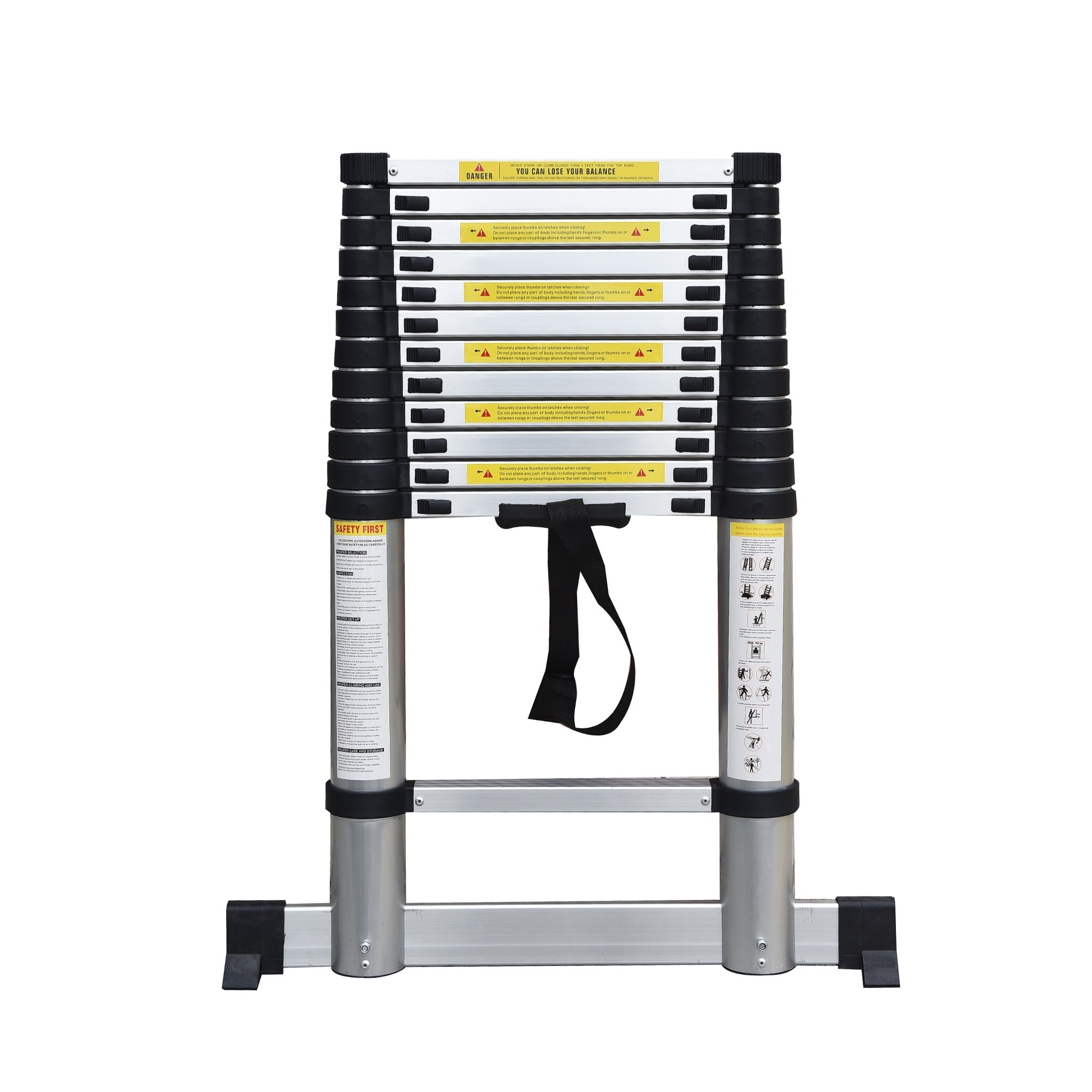 Escalera Telescopica Retractil Plegable Estabilizador 3.8m