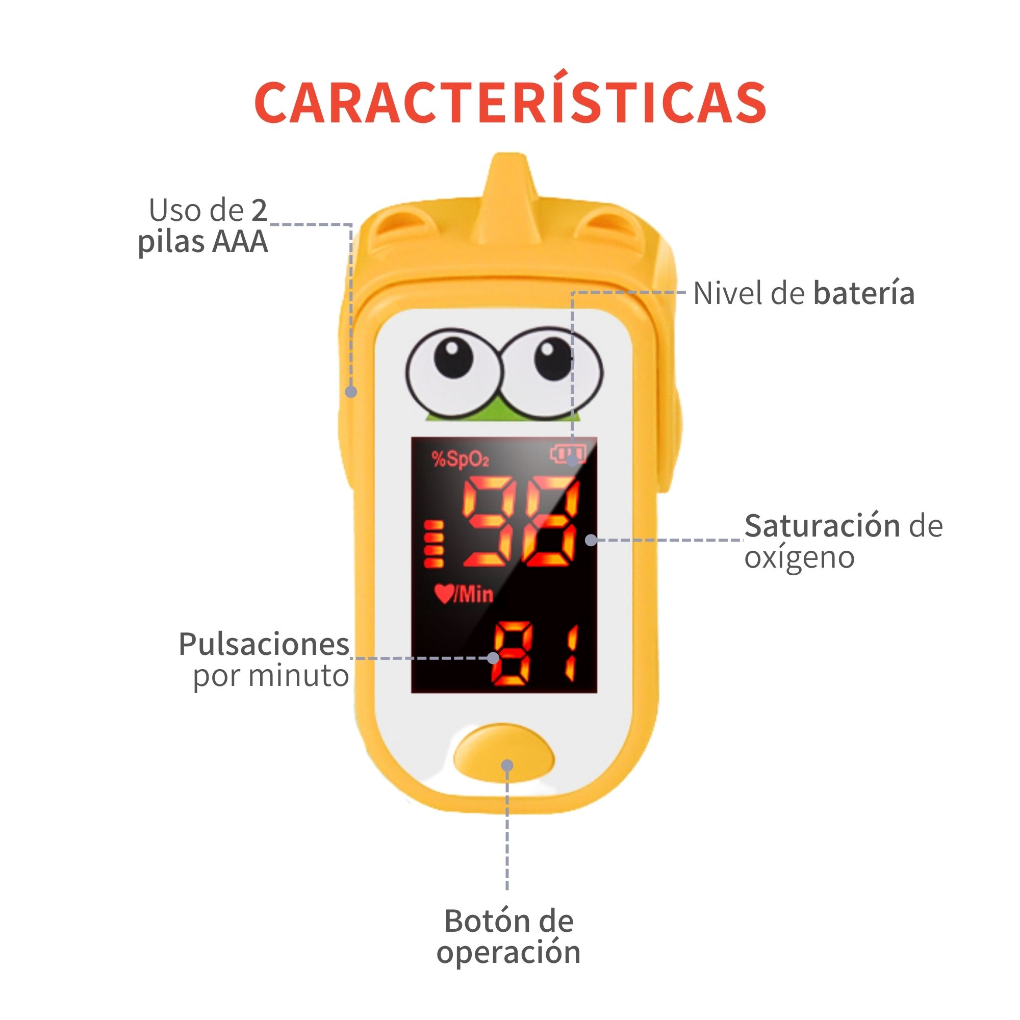 Oximetro Pediatrico Infantil Pulso Hospital Hogar