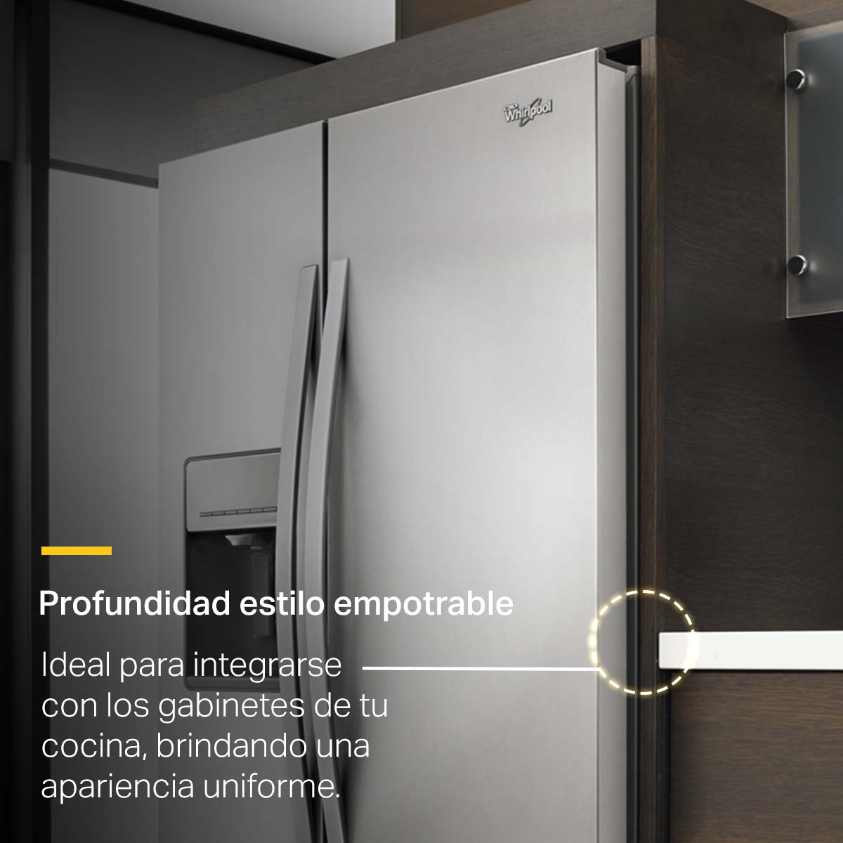 Refrigerador Whirlpool Side by Side 21 p³ Acero Inoxidable WD1006S