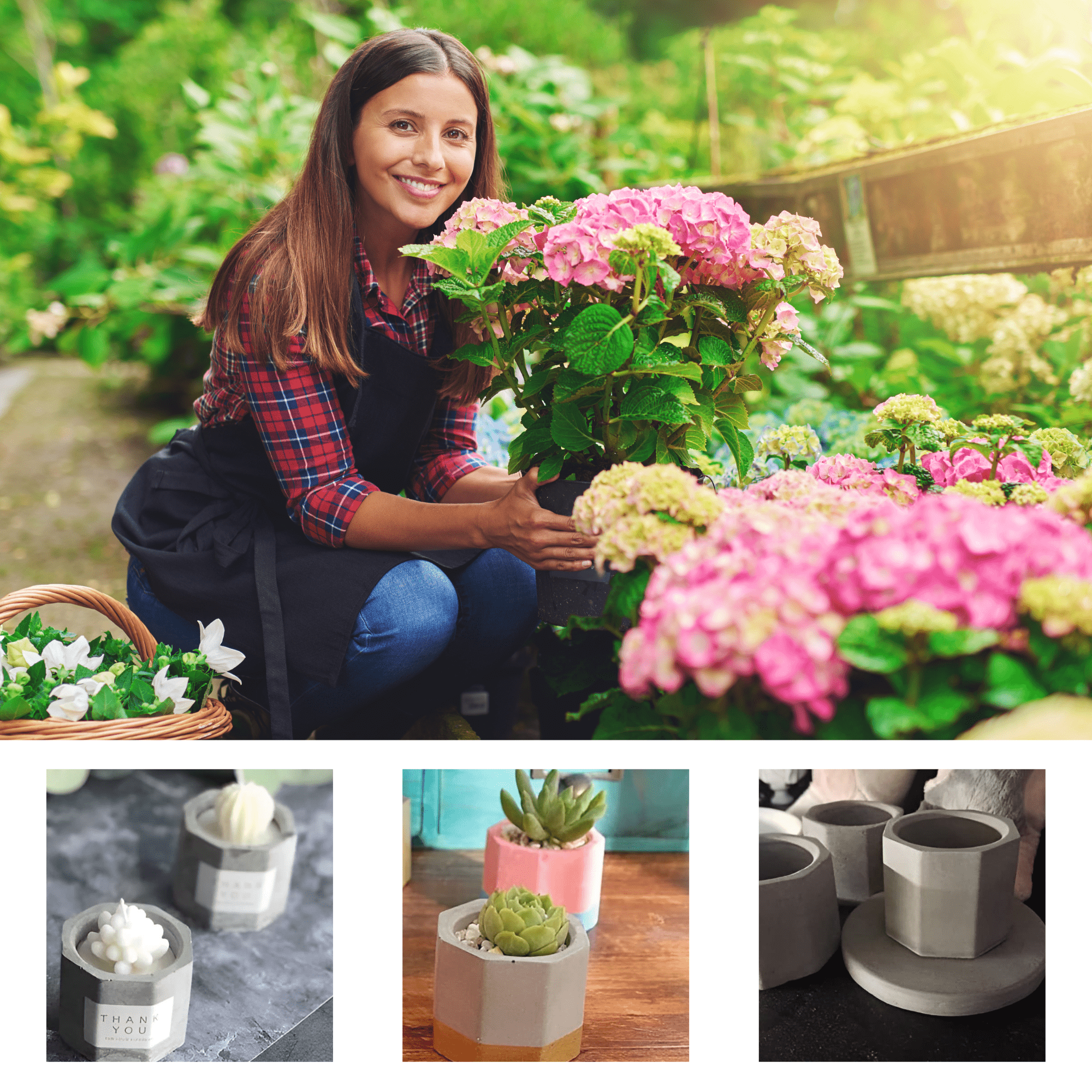 Molde multiusos para maceta ecomlab molde de silicona de grado alimenticio (Hexagonal)