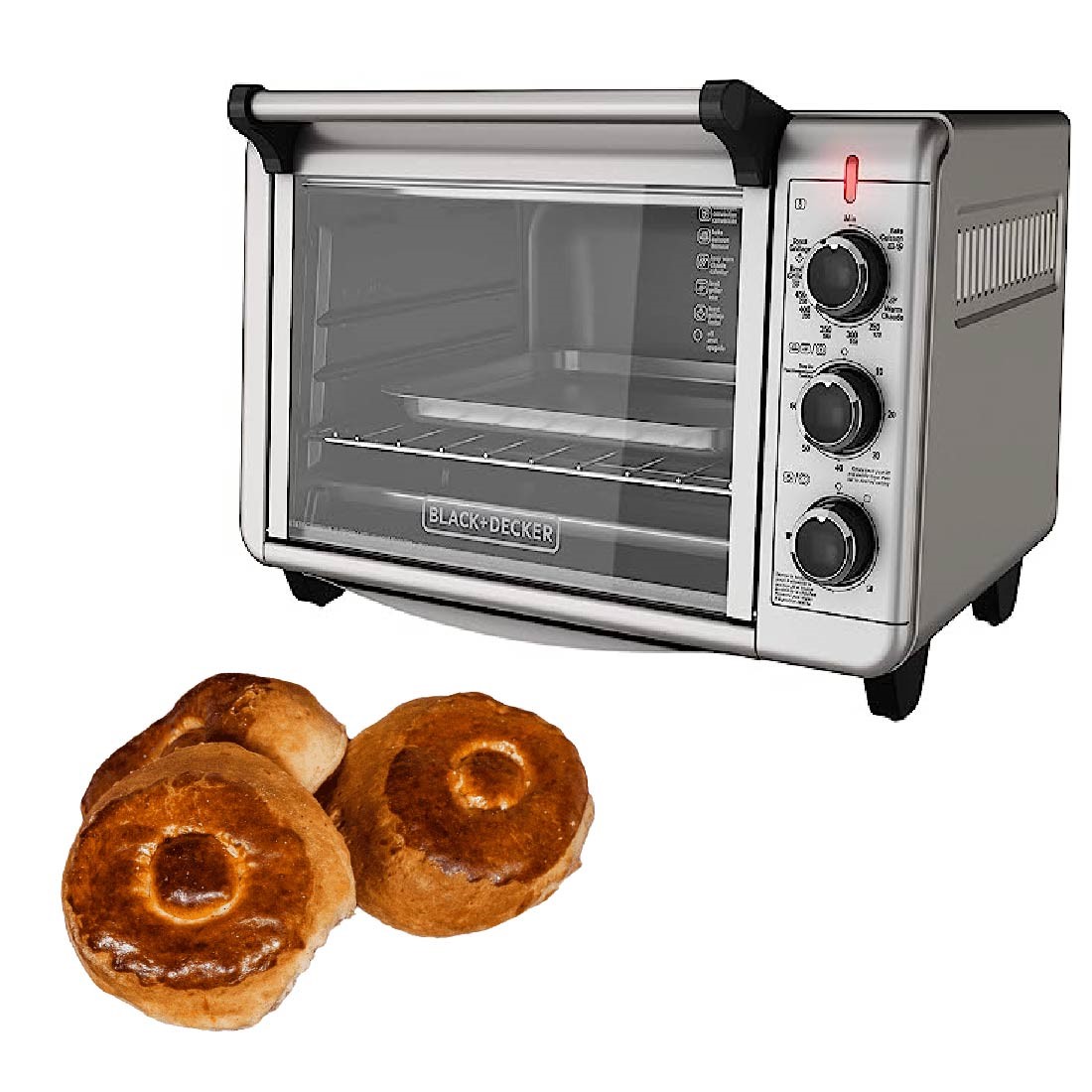 HORNO TOSTADOR 6 REBANADAS 1500W PLATA B&D