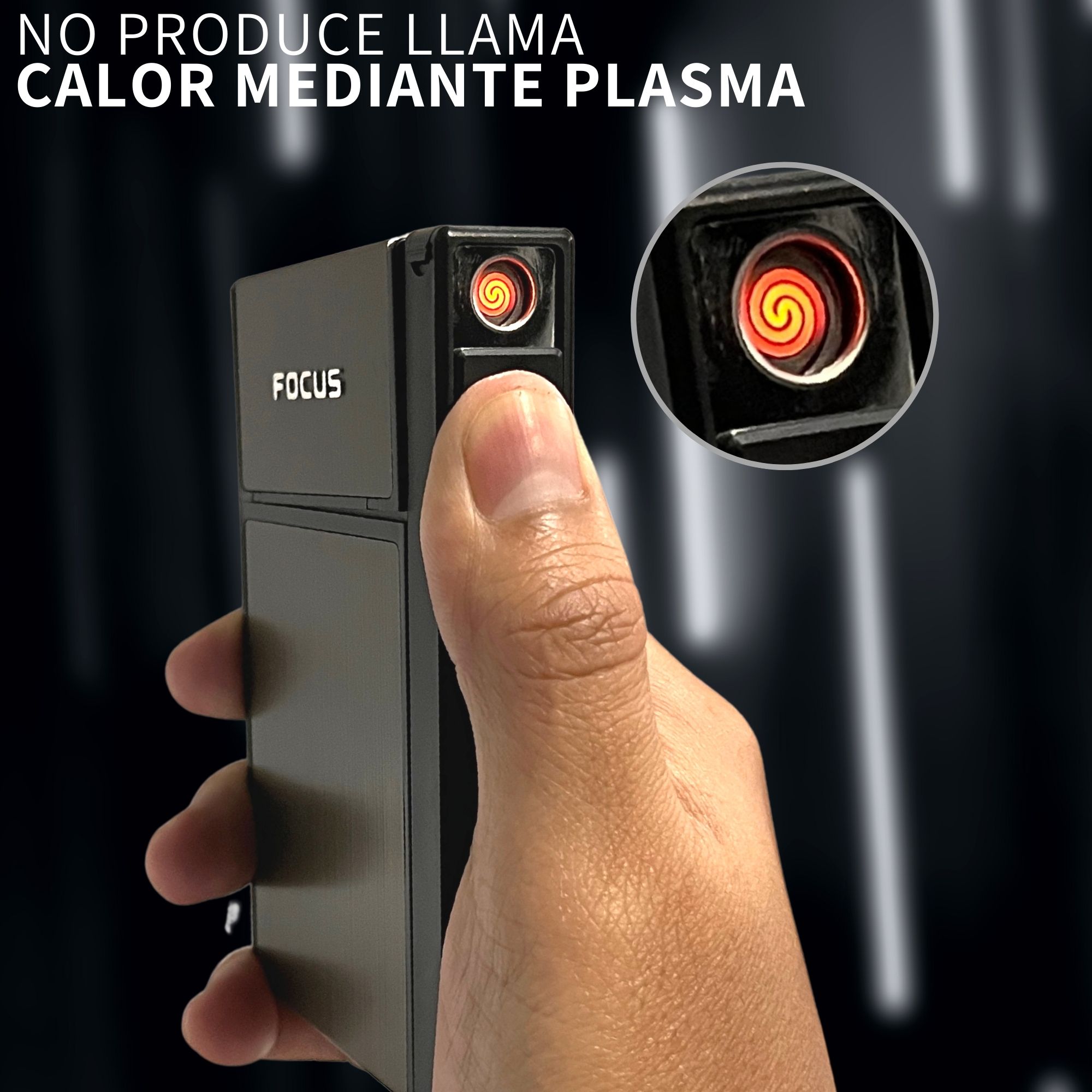 Cigarrera Con Encendedor Recargable Usb Metalica Electrica