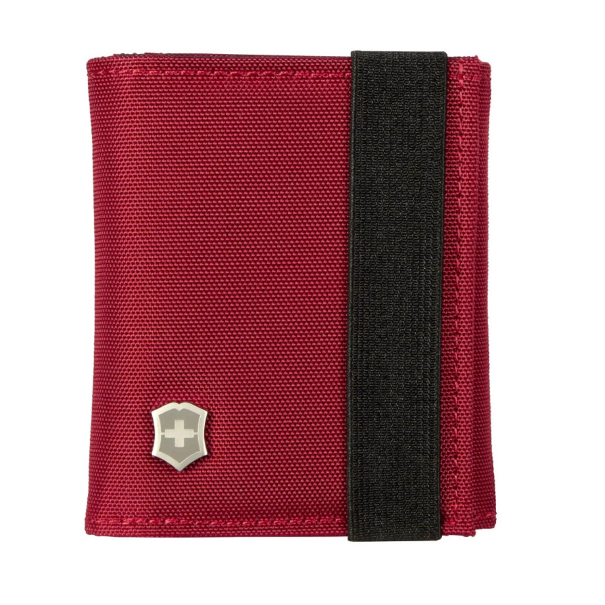 Billetera de dos pliegues con portadocumentos de micromalla, color Rojo, Victorinox