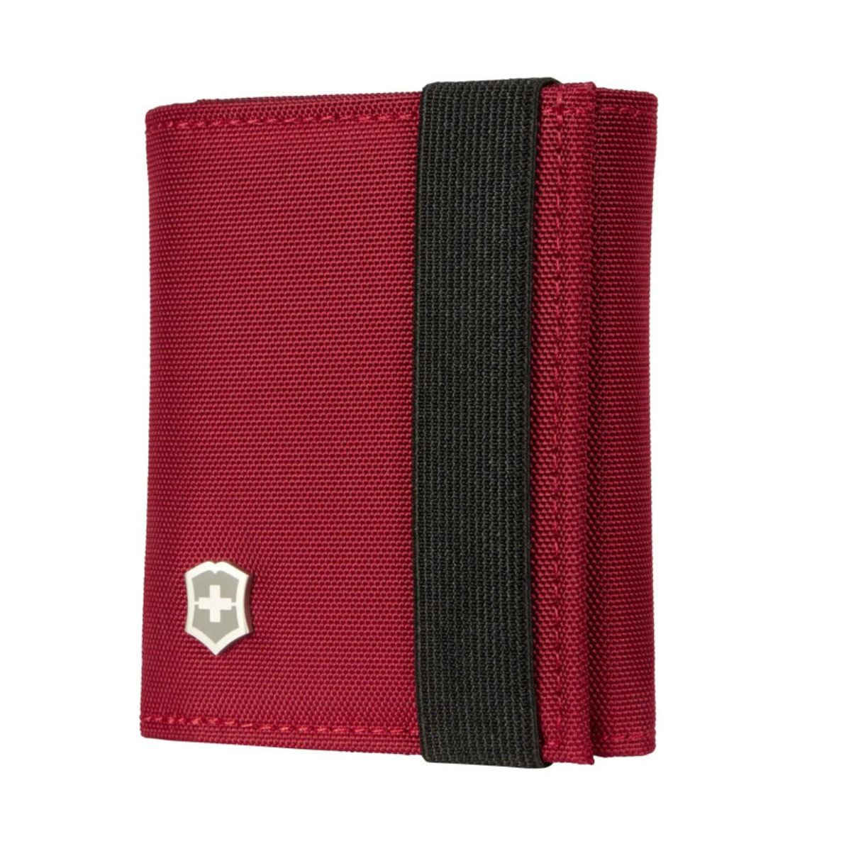 Billetera de dos pliegues con portadocumentos de micromalla, color Rojo, Victorinox