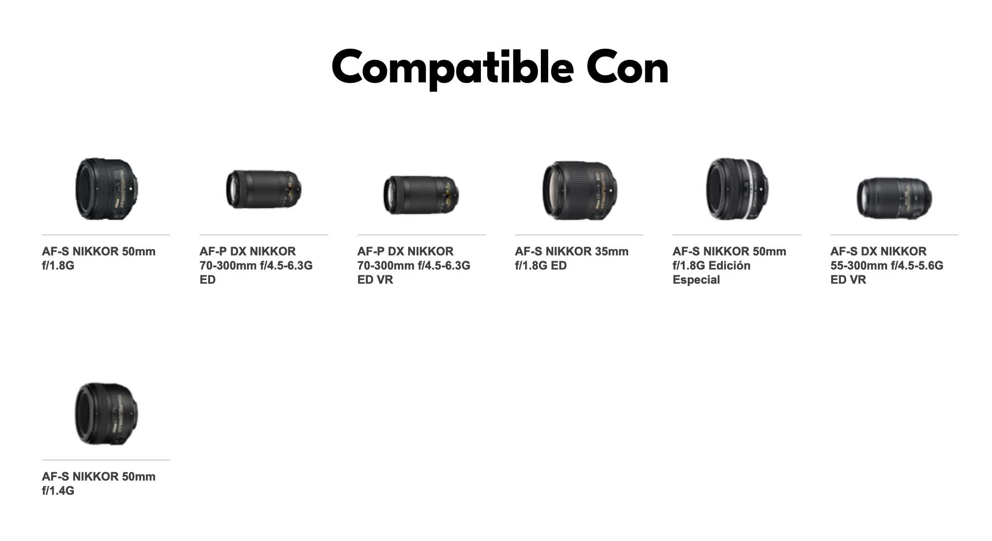 Tapa 58mm Lente Nikon 70-300mm 55-300mm 35mm 50mm Cámara