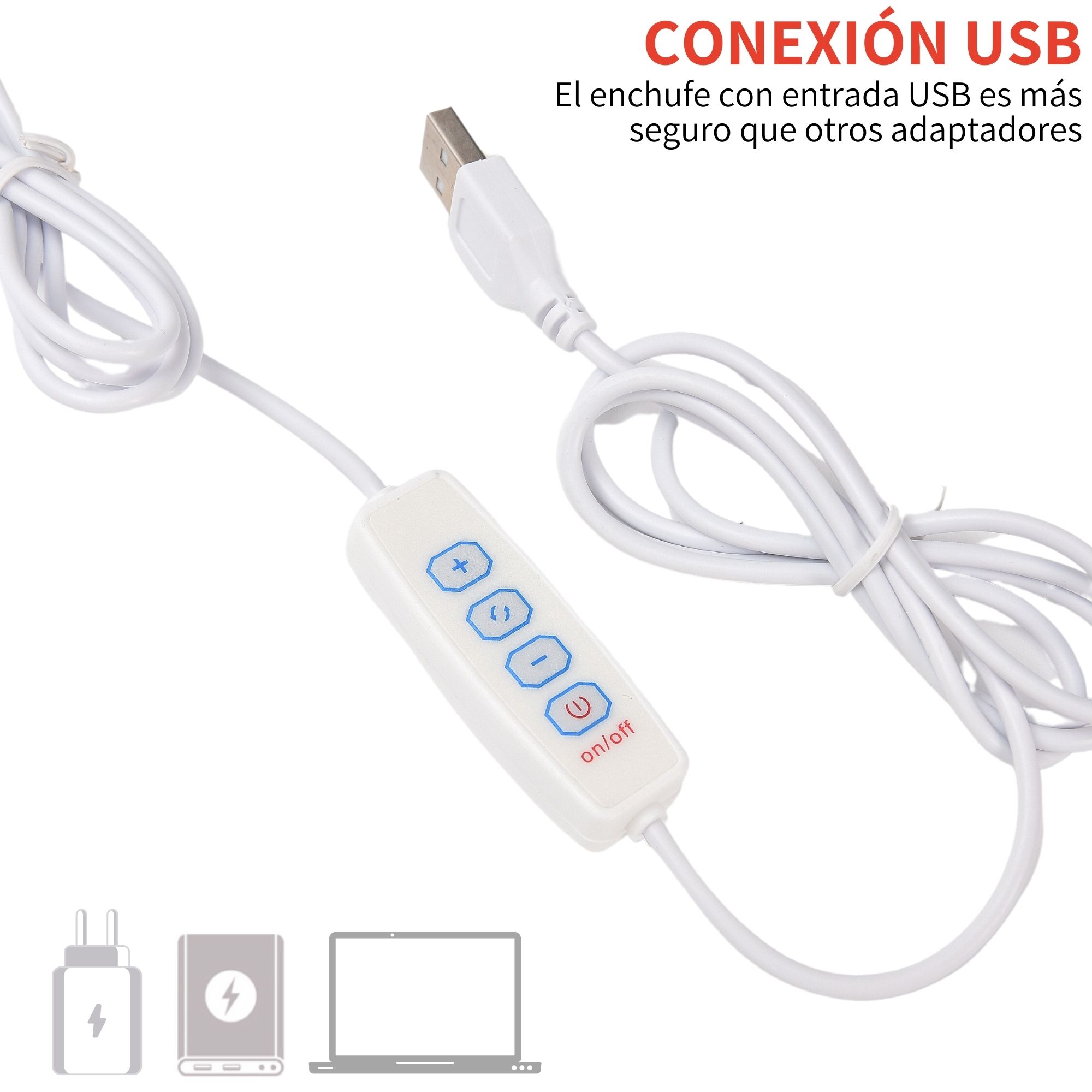10 Focos Led Usb Luces Vanity Para Espejo De Maquillaje