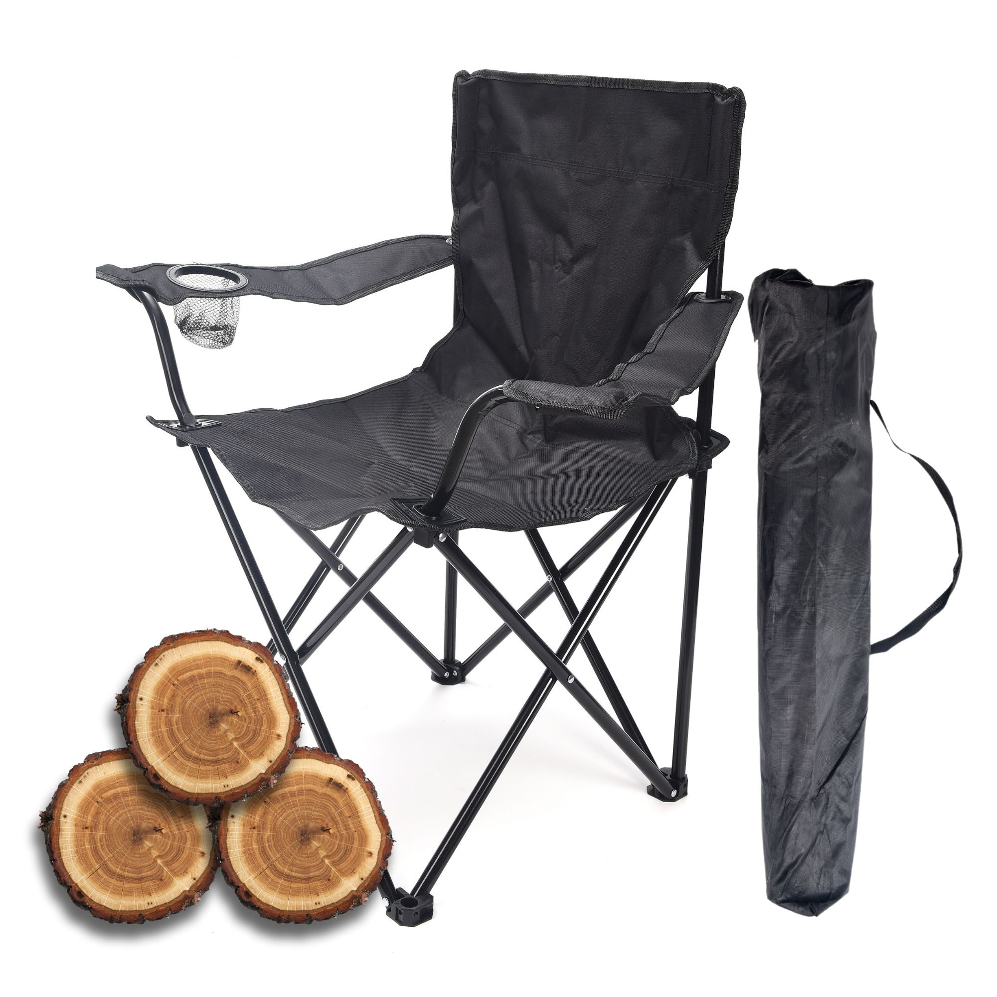 Silla Plegable Para Acampar Camping con Portavasos Exterior