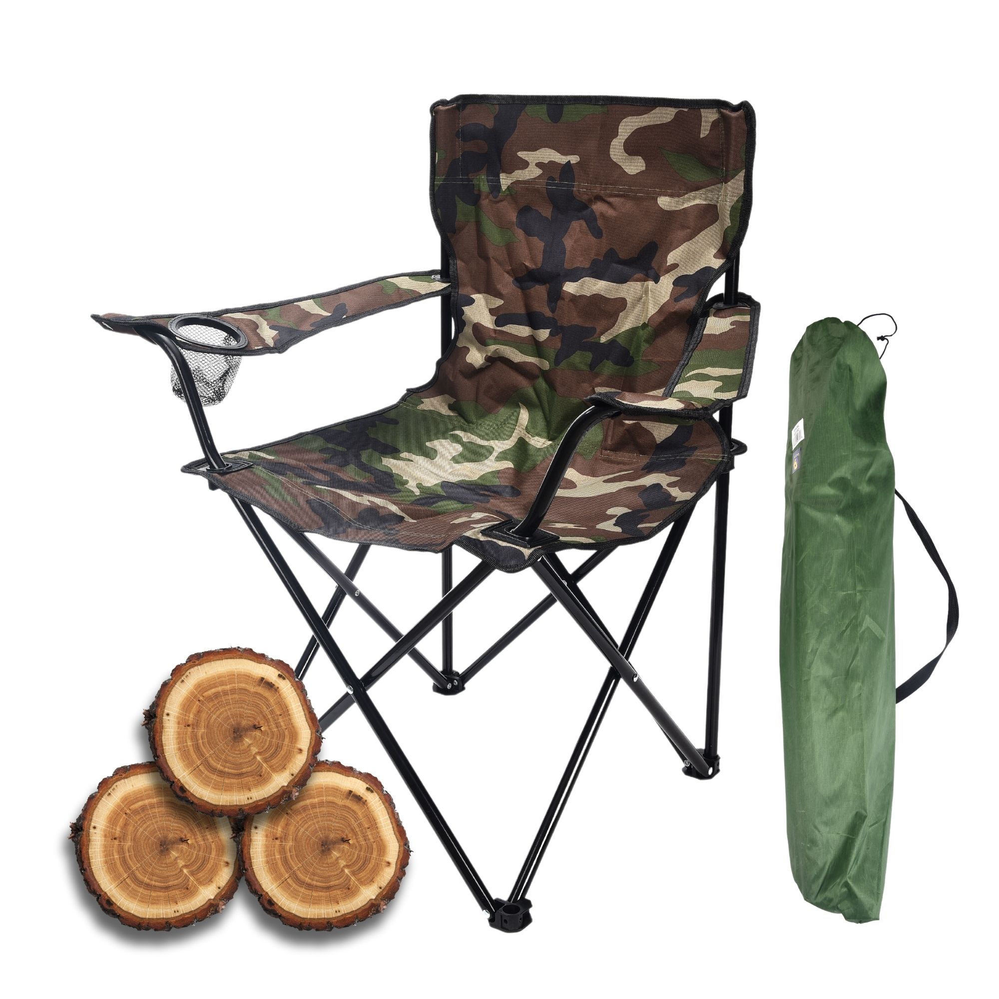 Silla Plegable Para Acampar Camping con Portavasos Exterior