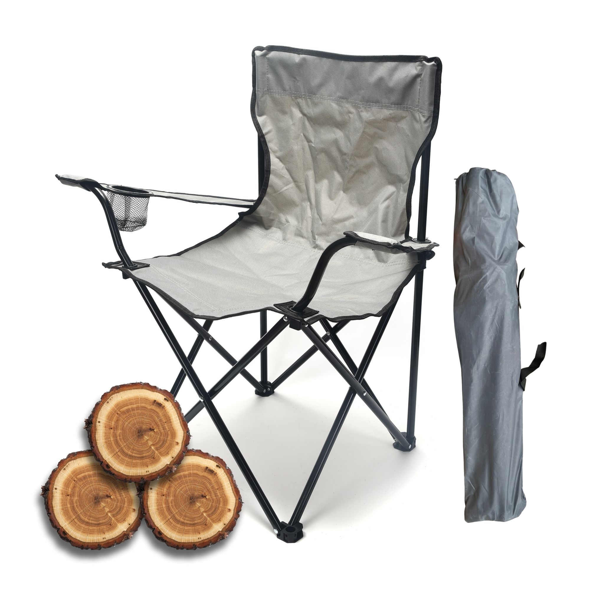 Silla Plegable Para Acampar Camping con Portavasos Exterior