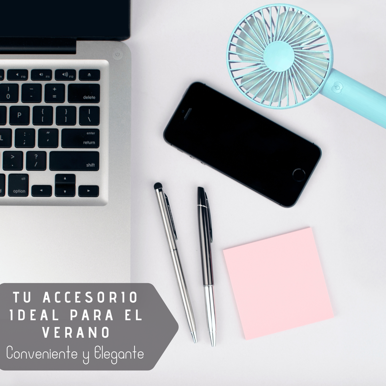 Mini Ventilador Portatil Pila Recargable USB Varios colores, ligero y practico Base Incluida 