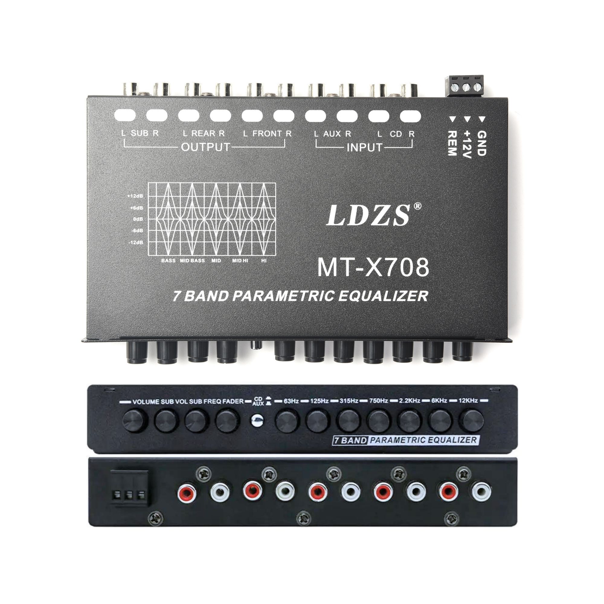 Ecualizador Paramétrico Profesional Para Auto De 7 Bandas